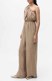 MANGO One-Shoulder Jumpsuit
