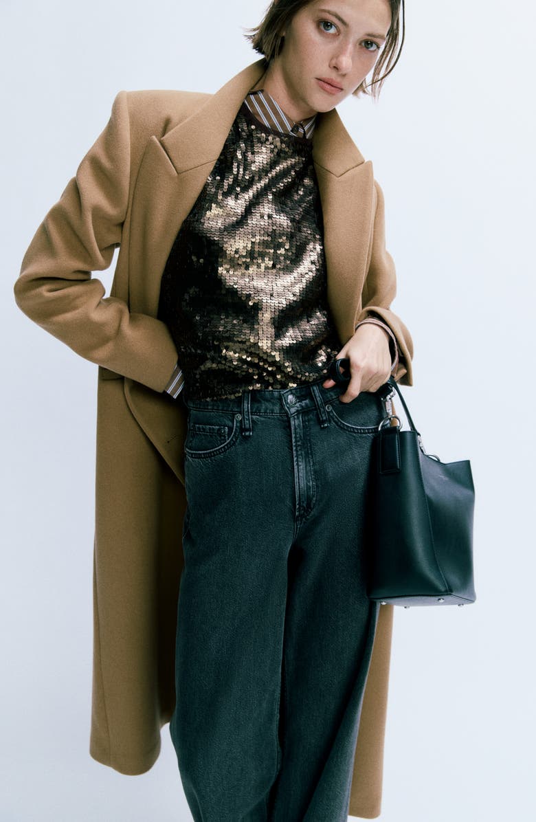 rag & bone Lucy Sequin T-Shirt, Alternate, color, Coffee