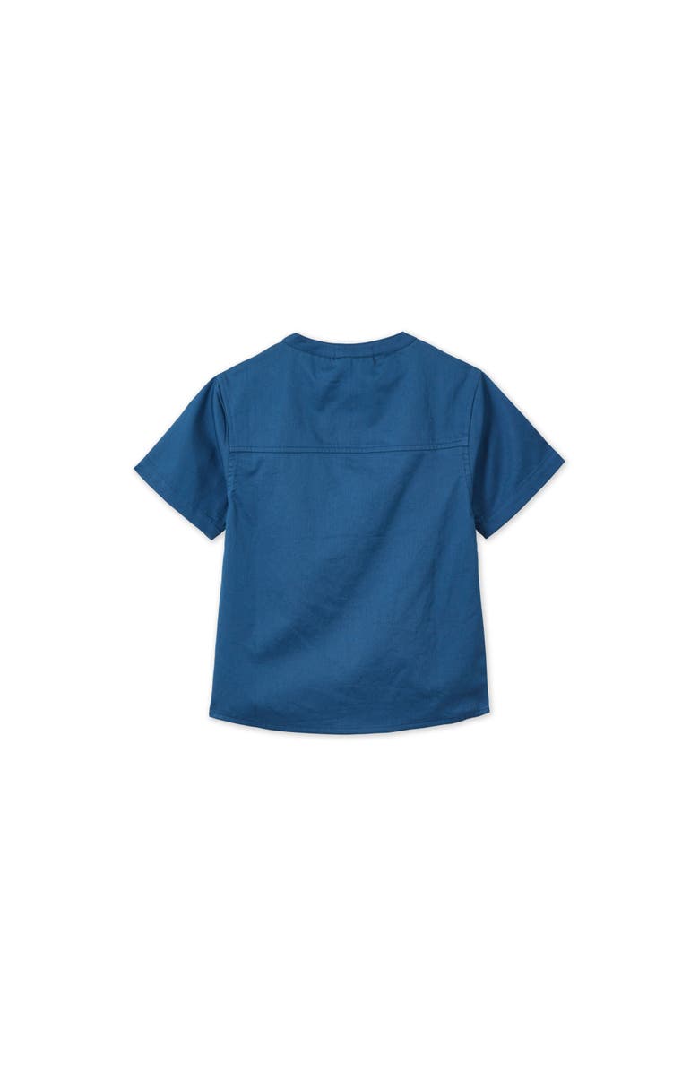 Vild House of Little SS Organic Cotton Woven Shirt, Alternate, color, Navy Blue