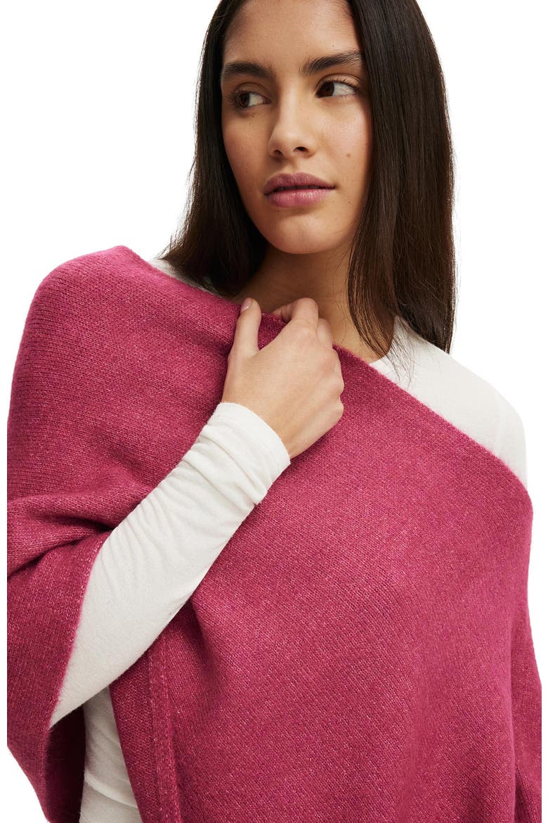 Women's Softest Luxe Poncho, Alternate, color, Dark Lotus
