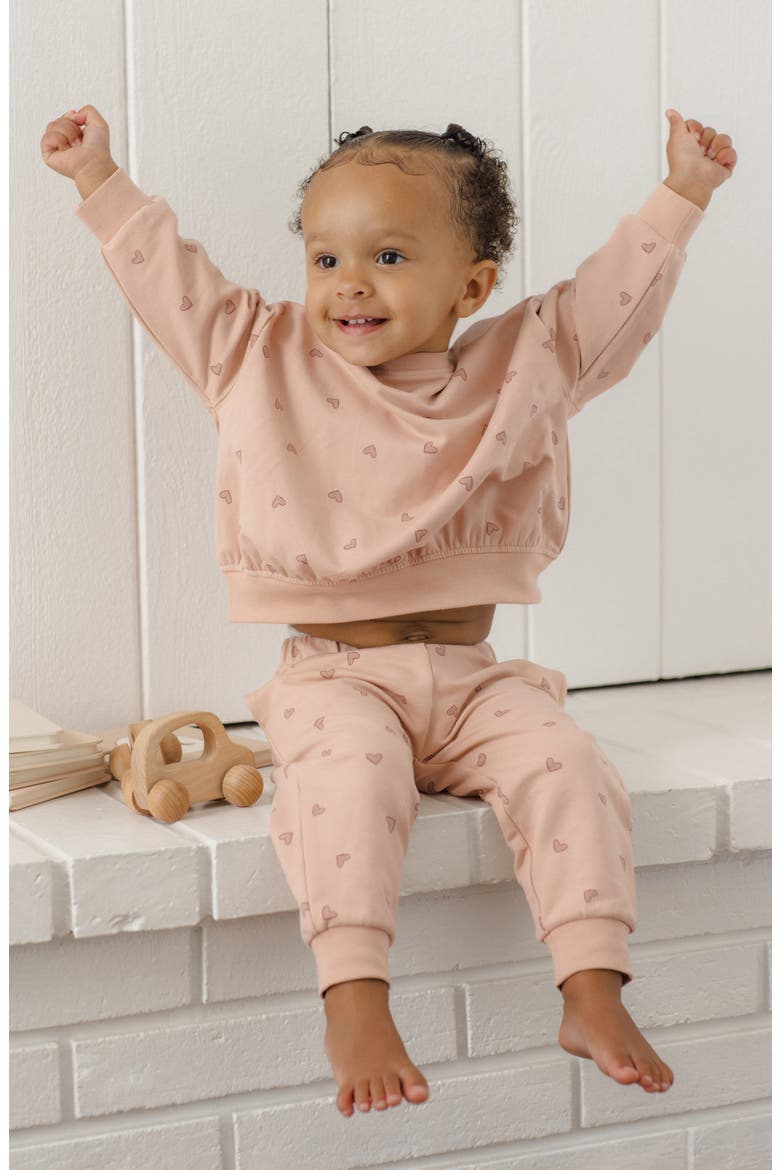Kids' Relaxed Heart Sweatshirt, Alternate, color, DUSTY-ROSE