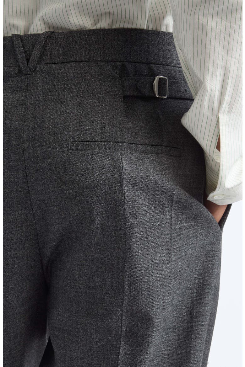 Pleated Shetland Wool Toile Trousers, Alternate, color, 1994 ARDOISE MELANGE