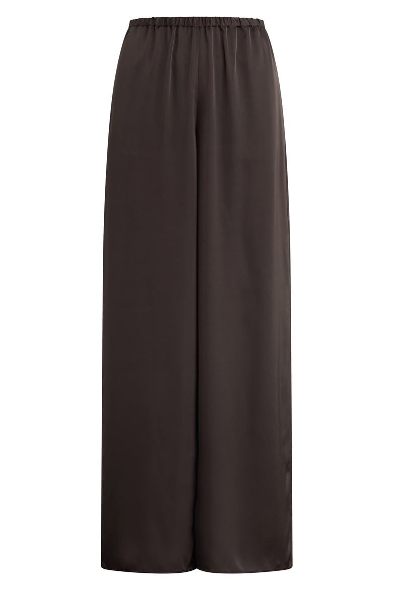 The Effortless Satin Wide Leg Pants, Alternate, color, ESPRESSO