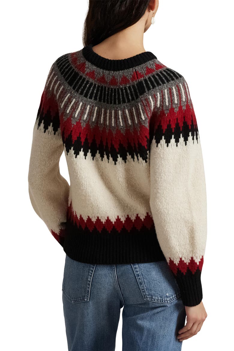 Fair Isle Wool & Cashmere Sweater, Alternate, color, AUTHENTIC CREAM MULTI