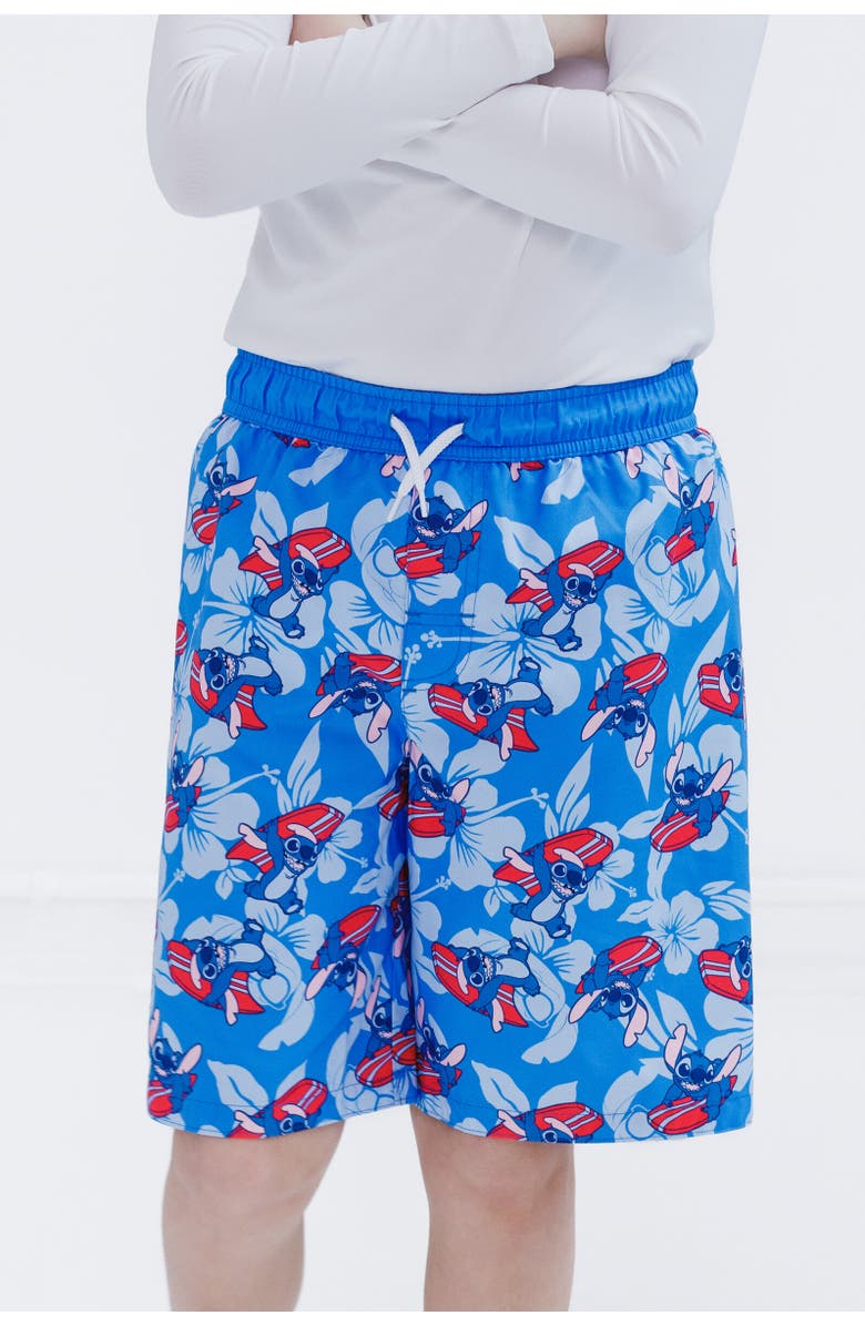 Disney Lilo & Stitch Swim Trunks, Alternate, color, Blue