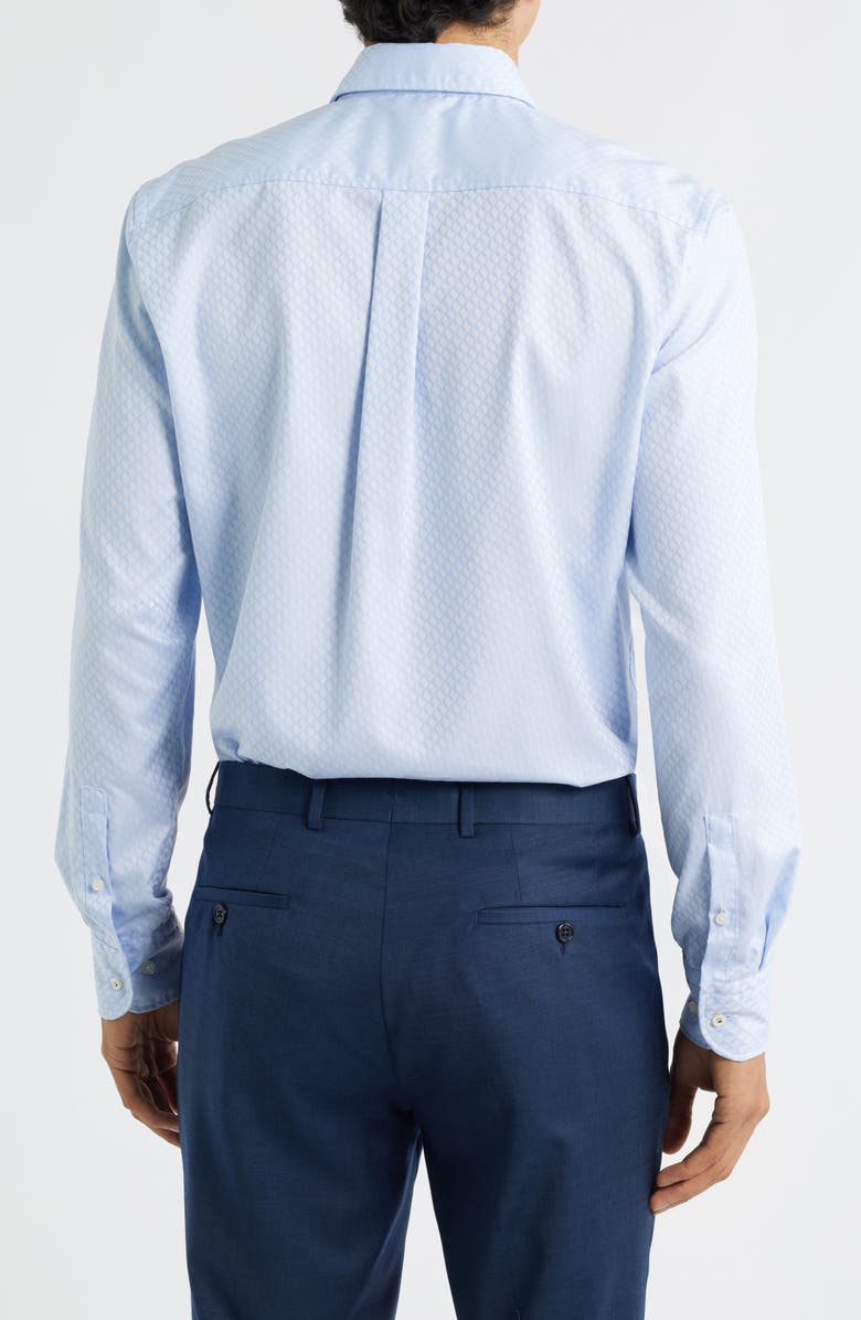 BOSS Hank Slim Fit Cotton Dress Shirt, Alternate, color, Light/ Pastel Blue