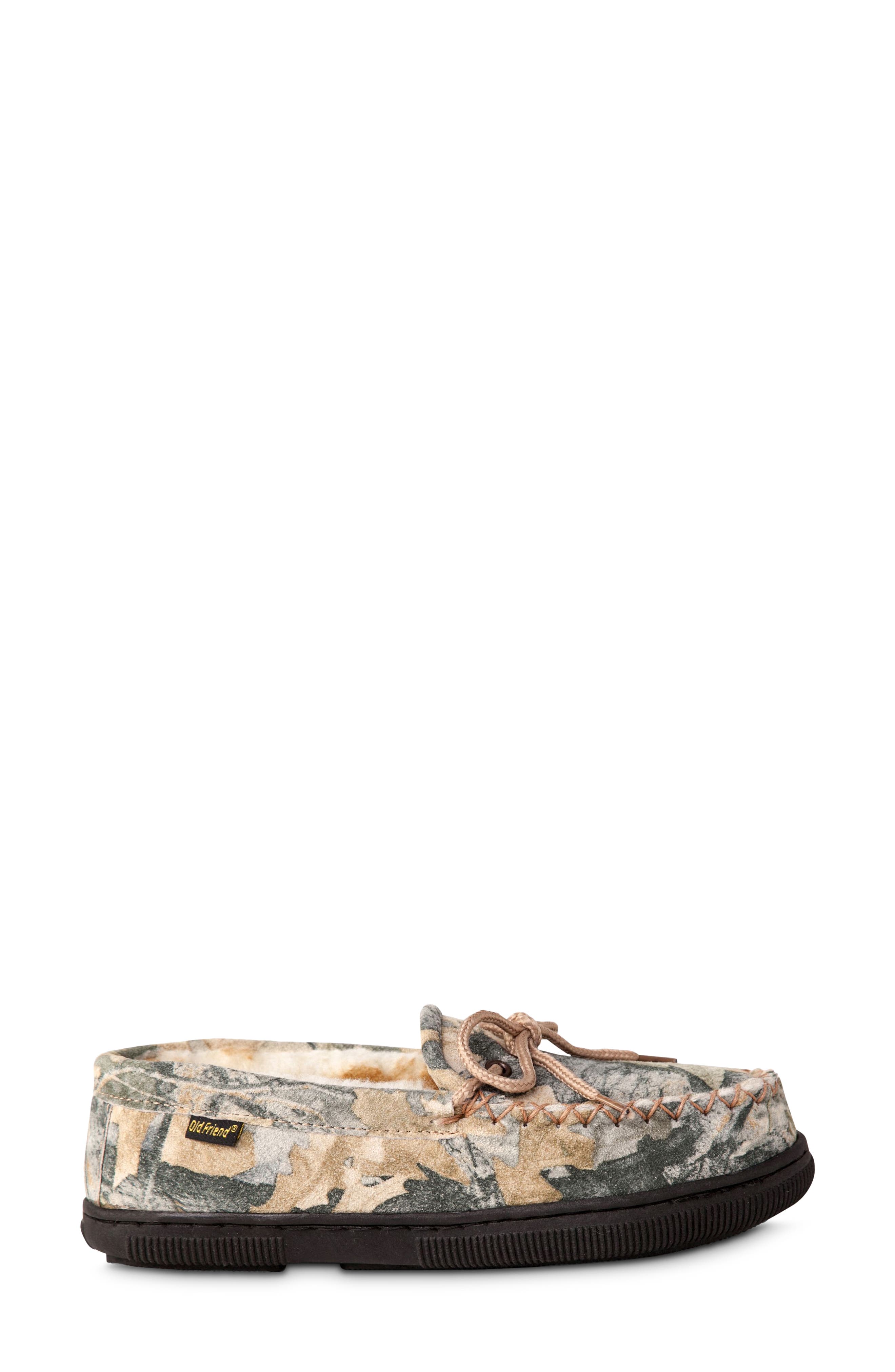 Old Friend Faux Shearling Lined Camo Loafer, Alternate, color, 