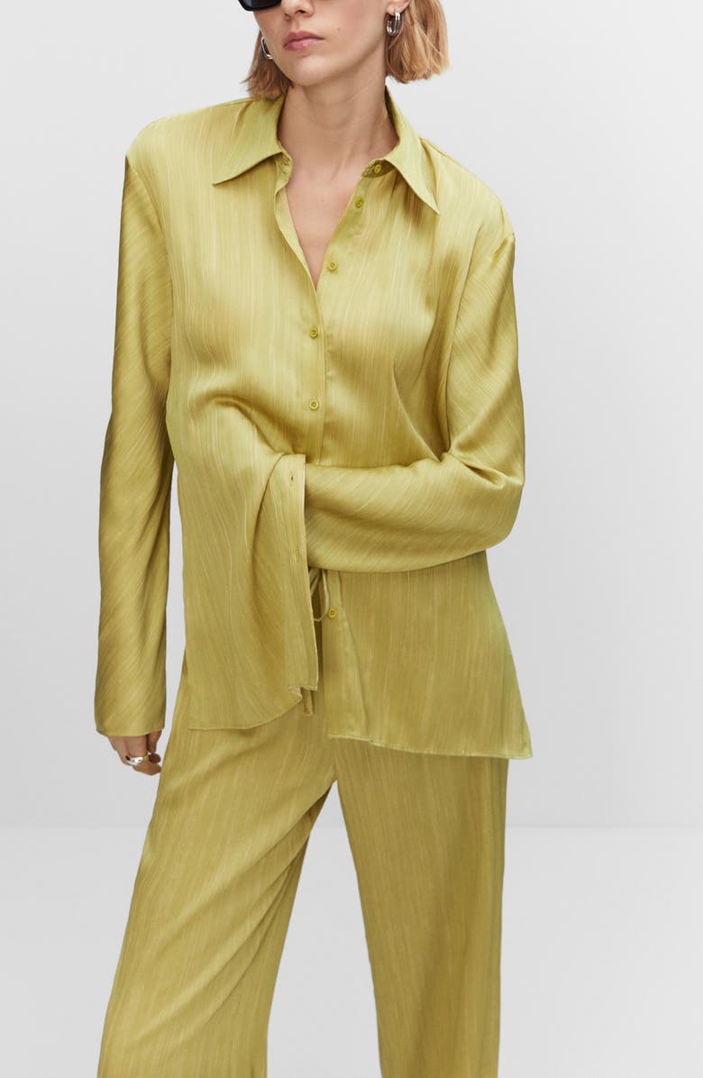 MANGO Satin Pants, Alternate, color,