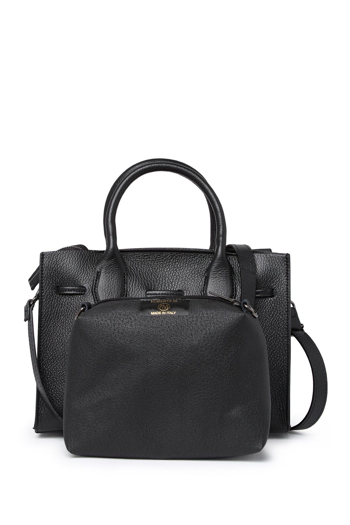 ROBERTA M Leather Drawstring Satchel, Alternate, color, 