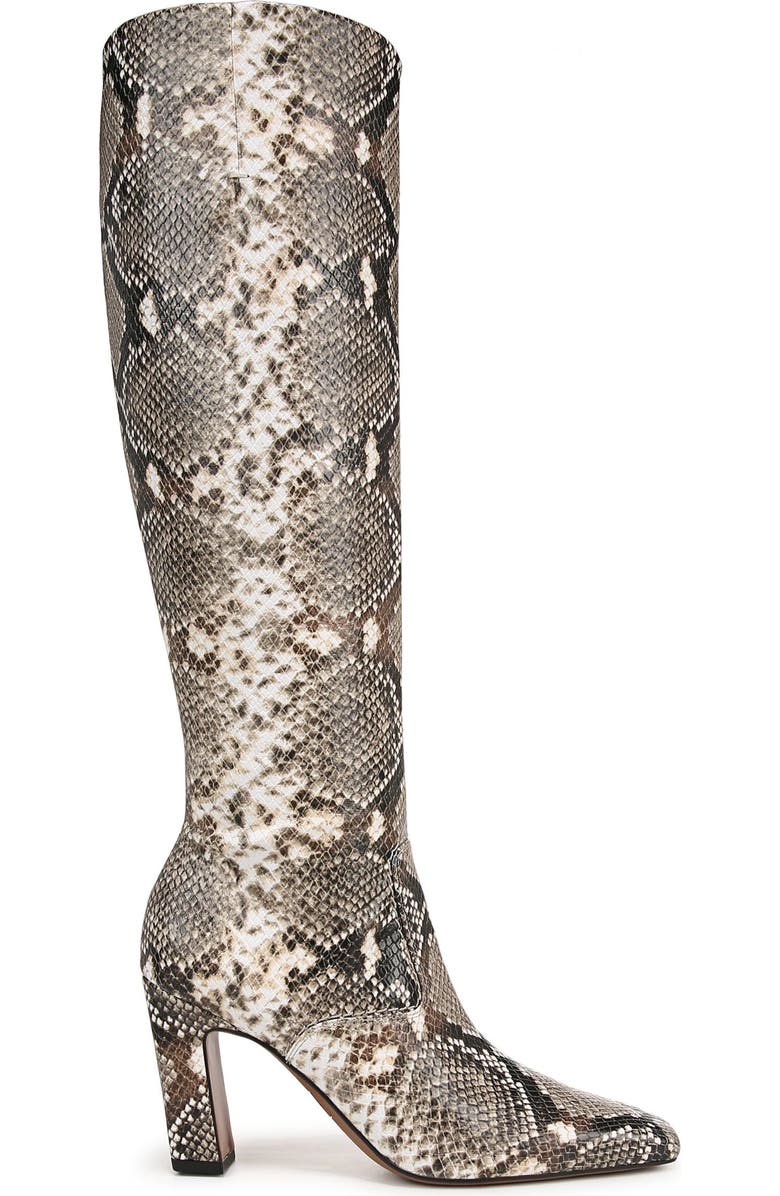 Franco Sarto Bowman Snakeskin Embossed Knee High Boot, Alternate, color, Grey Snake Print