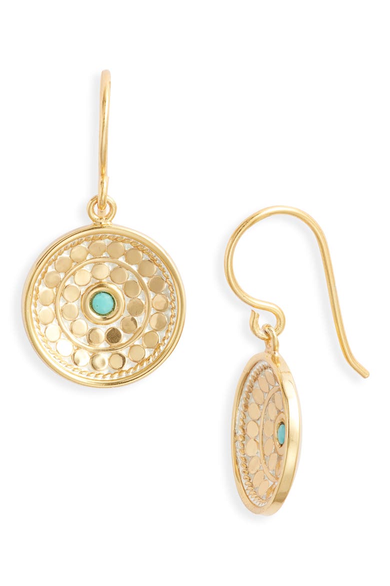 Rosetta Dish Earrings, Main, color, GOLD