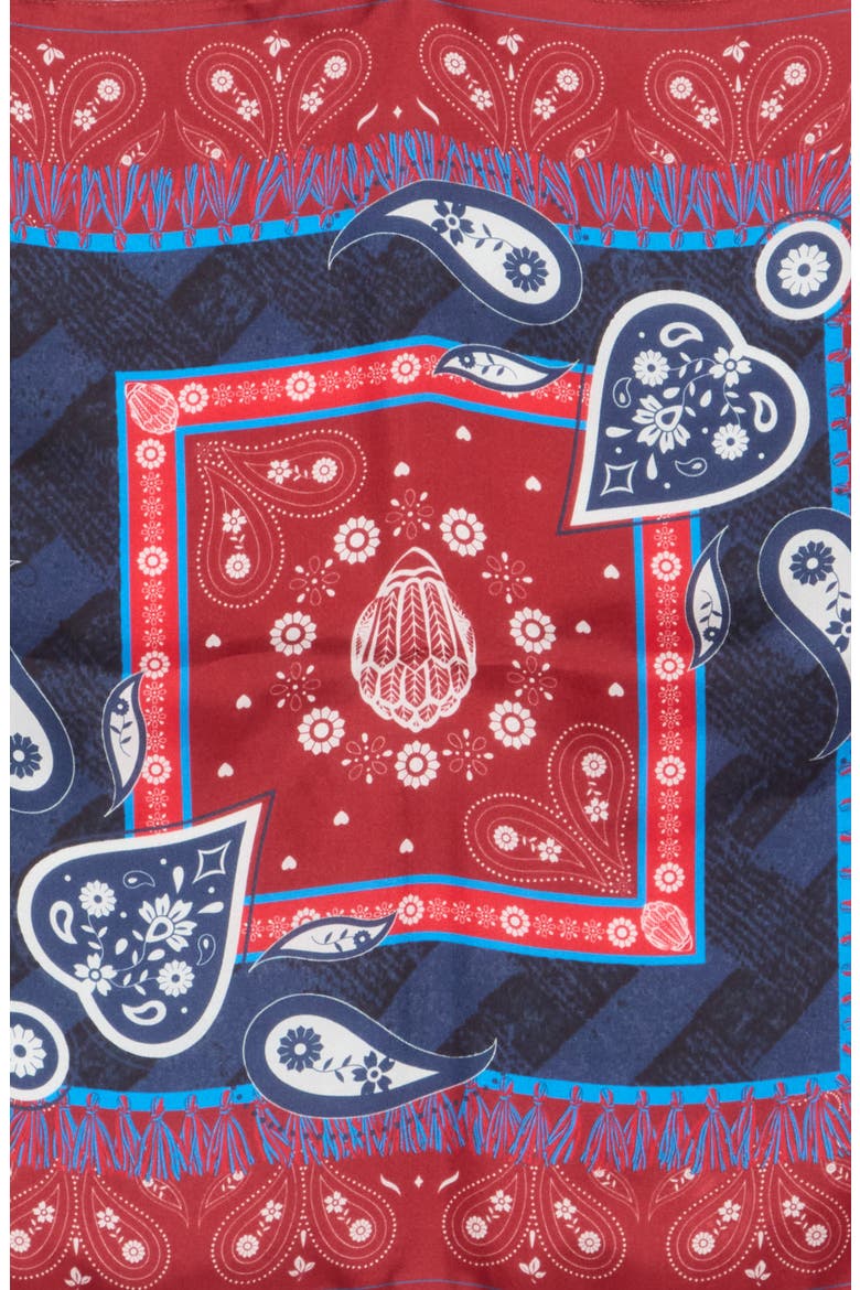 Paisley Denim Silk Square Scar, Alternate, color, BLUE MULTI