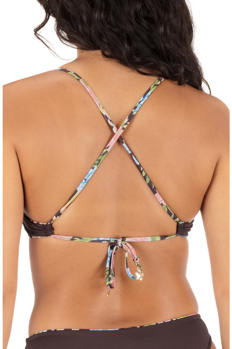 Miami Garden Reversible Bikini Top, Alternate, color, MOLE