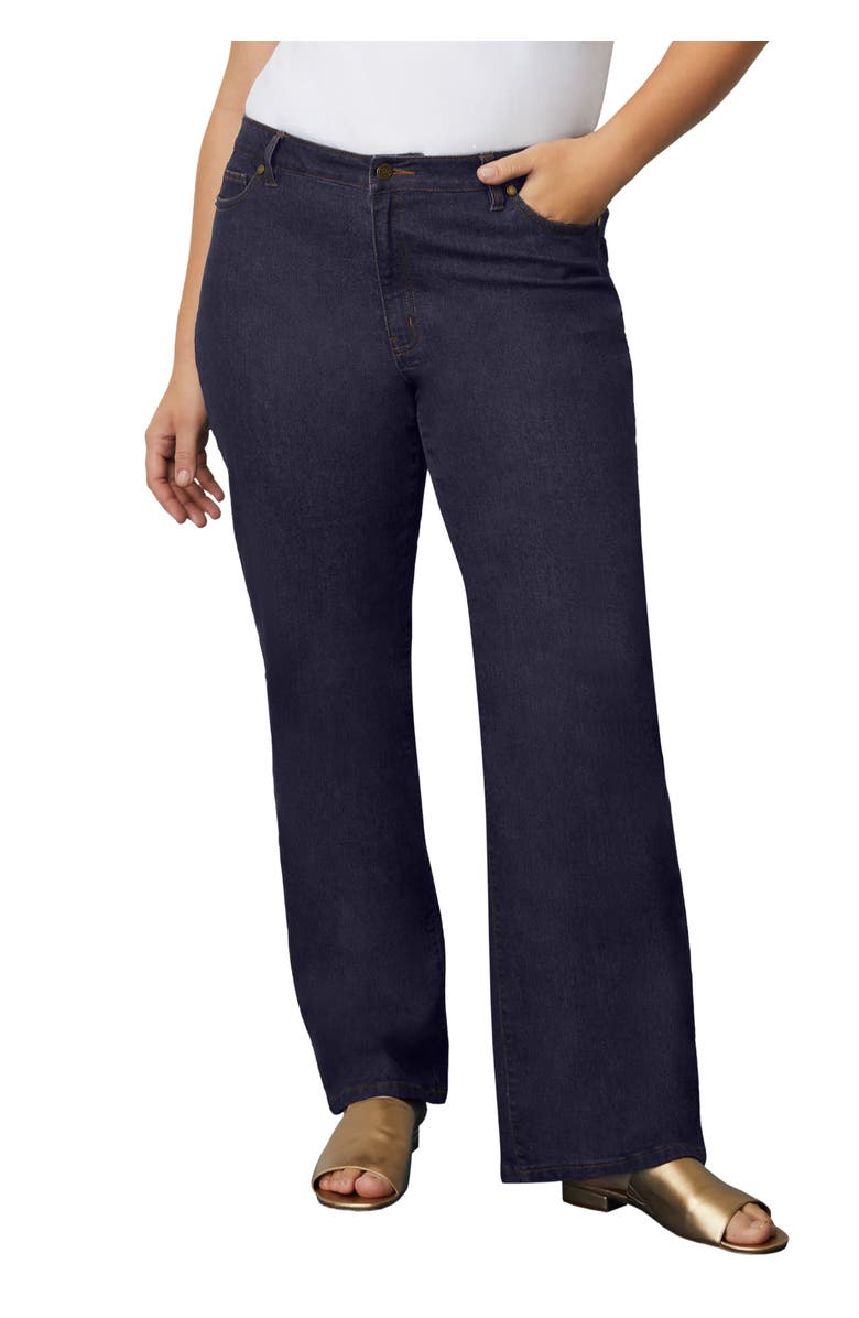 June + Vie Curvie Fit Boyfriend Jeans, Main, color, Dark Blue