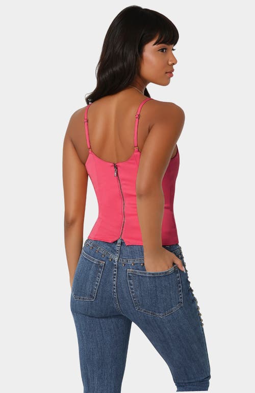 Bebe Studded Corset In Pink