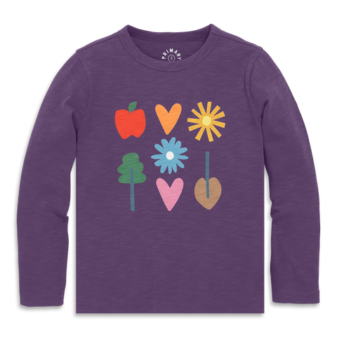 Kids Long Sleeve Fall Florals Tee
