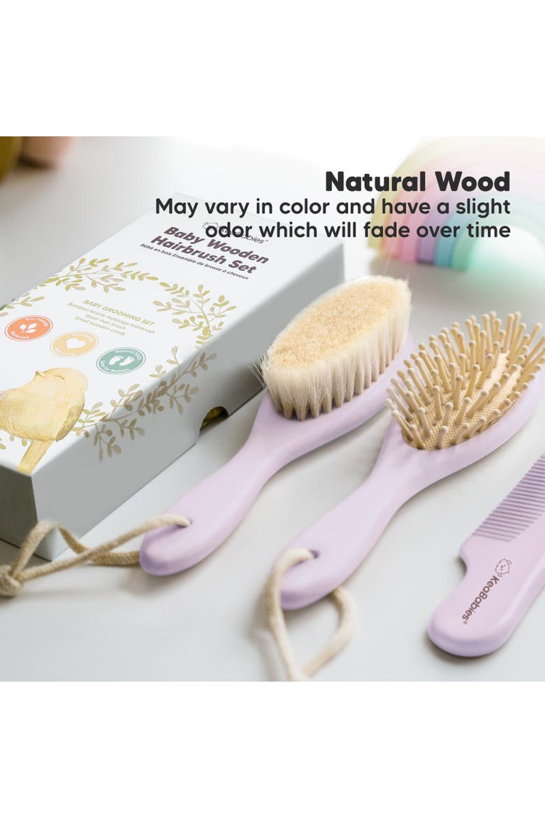 Baby Hair Brush and Comb Set, Alternate, color, Thistle