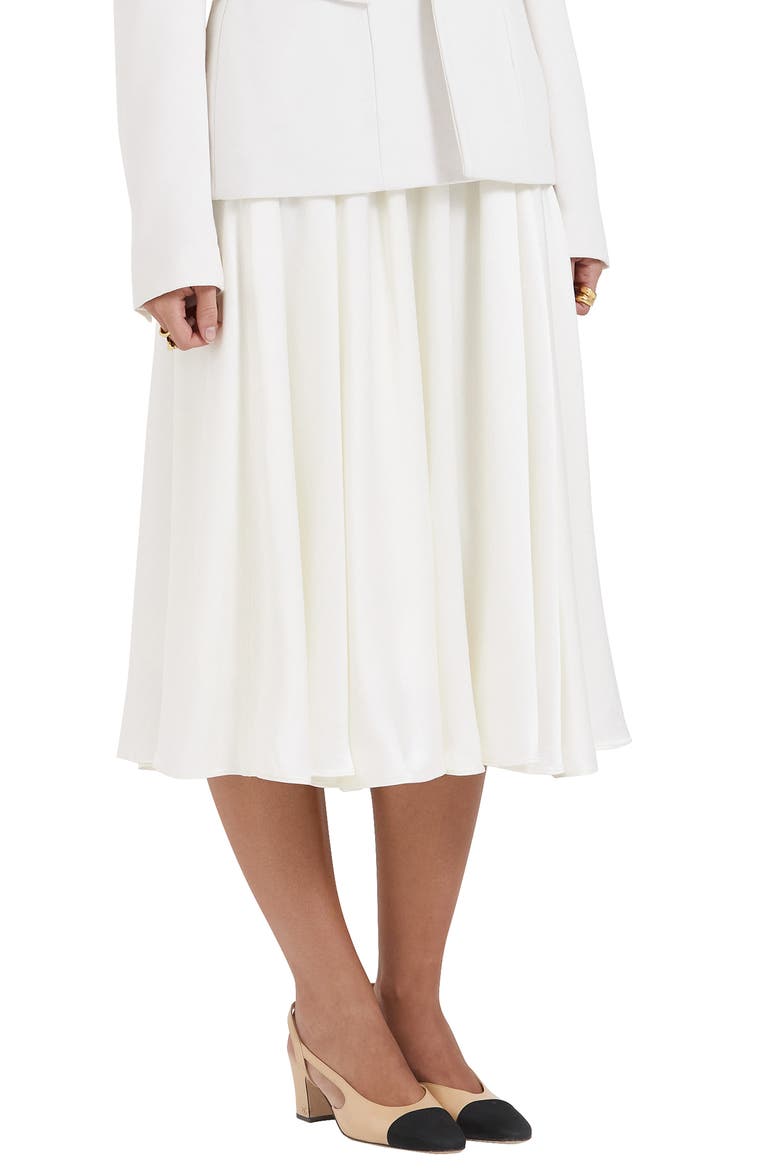 Suzette Satin Midi Skirt, Alternate, color, IVORY