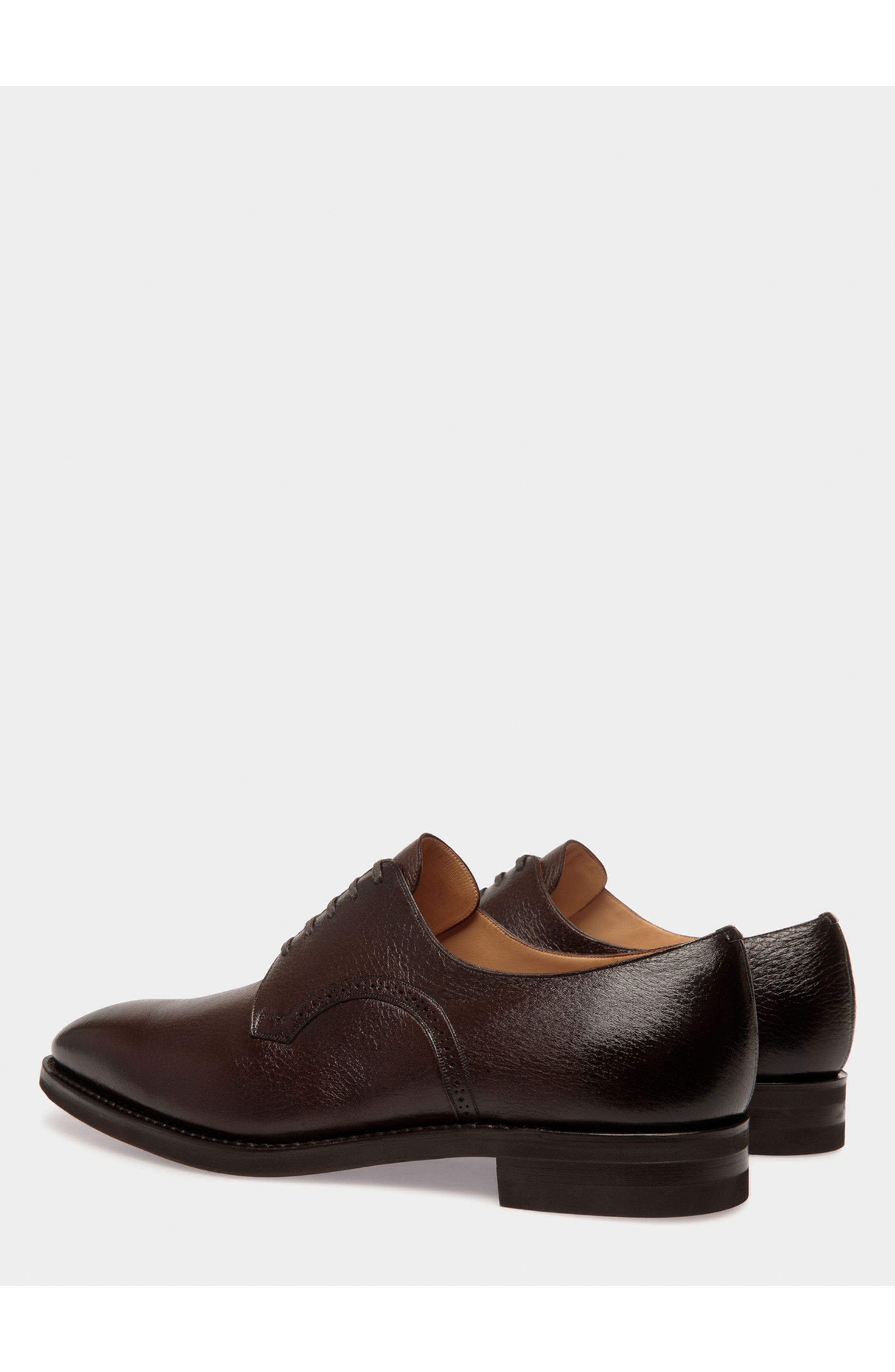 Bally Scribe Derby in Deer Leather, Alternate, color, Brown