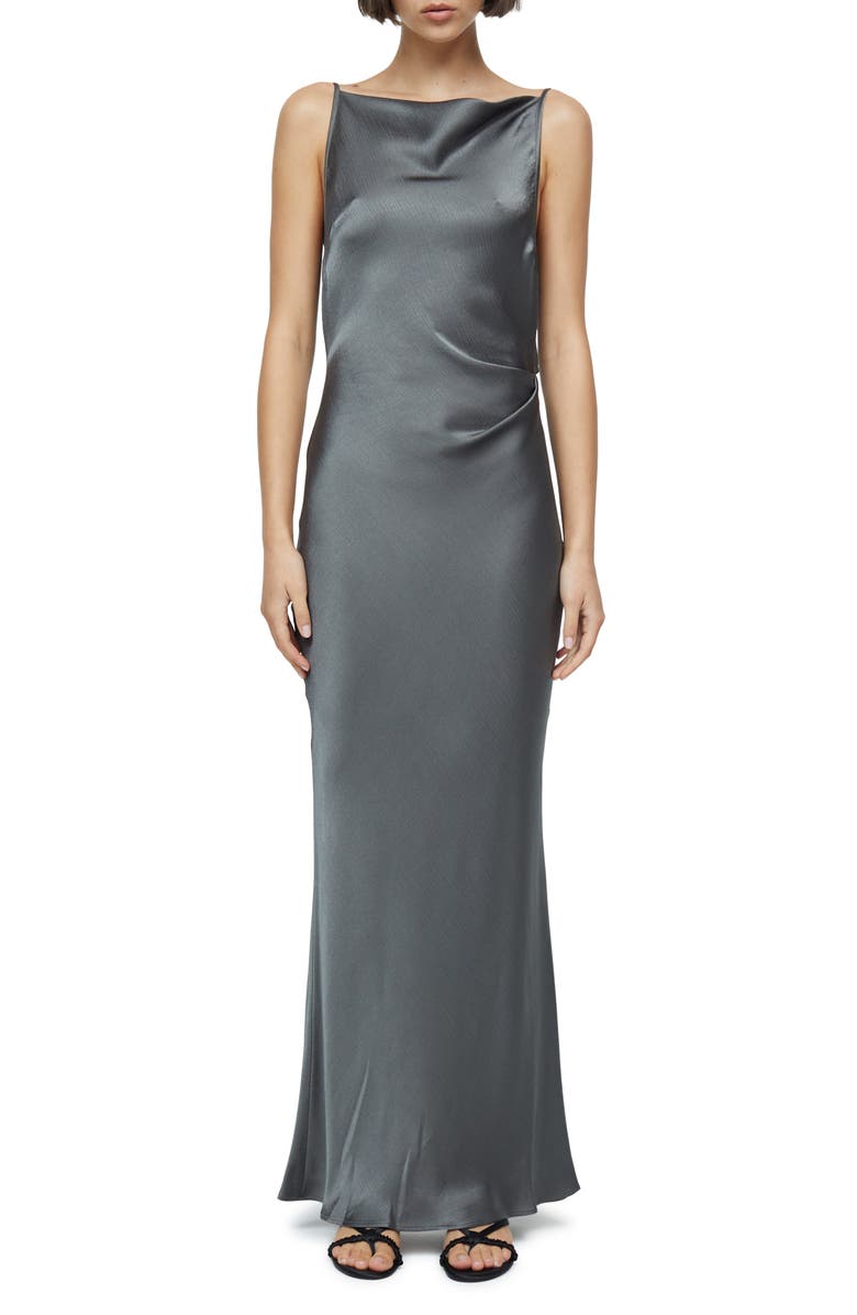 Bec + Bridge Celestial Cowl Neck Satin Maxi Dress, Main, color, 