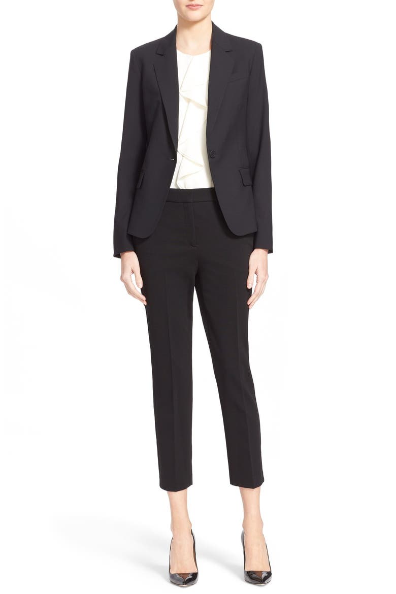 'Treeca' Cigarette Pants, Alternate, color, BLACK