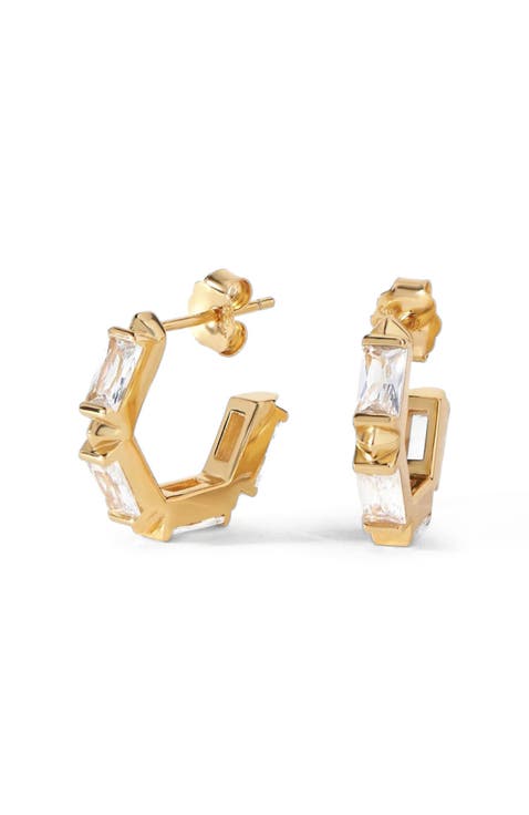 The Claire Hoop Huggies Earrings