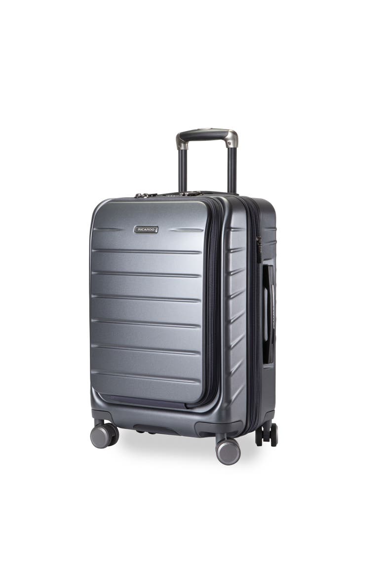 Santa Rosa Hardside Expandable 2 Piece Set 20" Front Access Carry On & 28" Checked Spinner, Alternate, color, Graphite