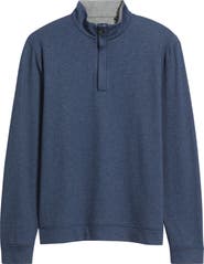 johnnie-O Rubin Herringbone Quarter Zip