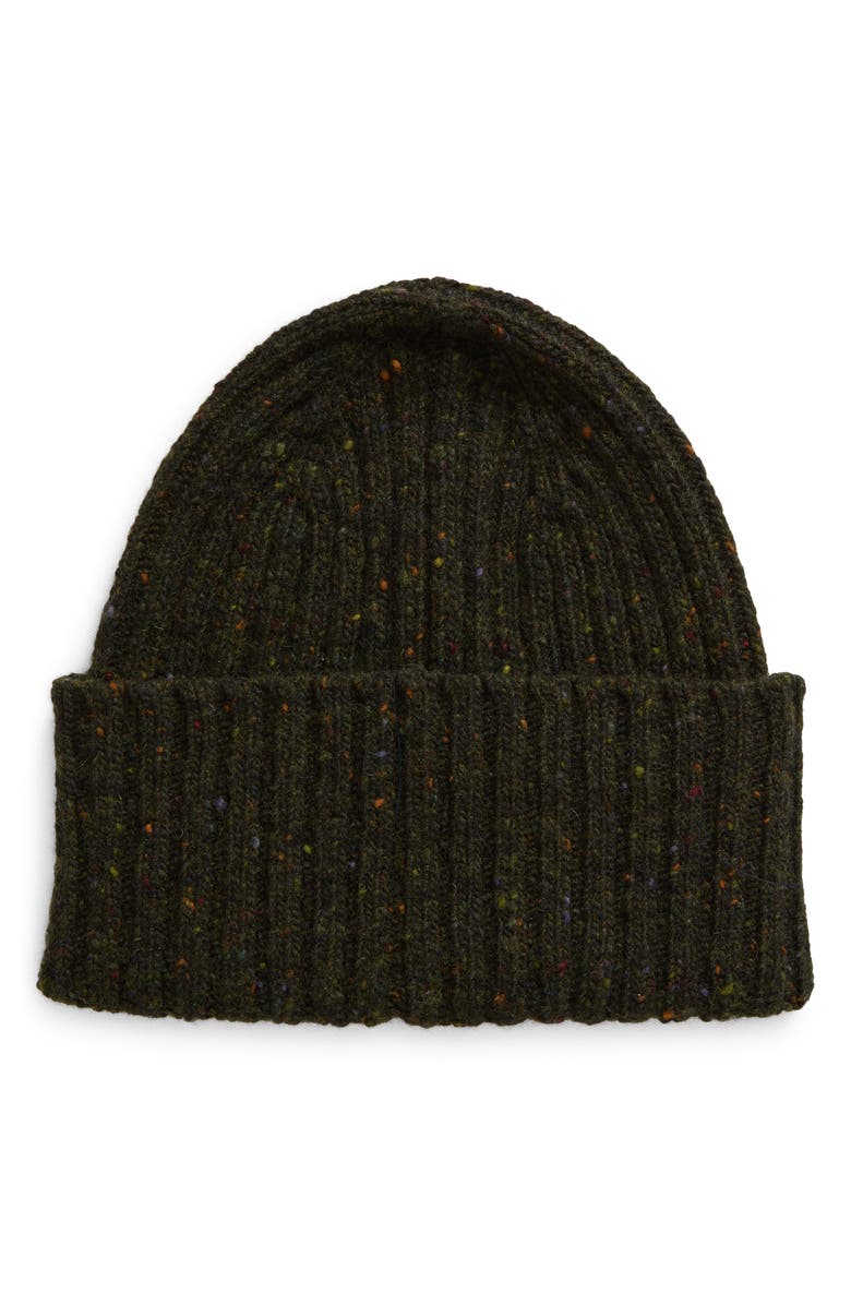 Drake's Cuff Merino Wool Rib Beanie, Main, color, 