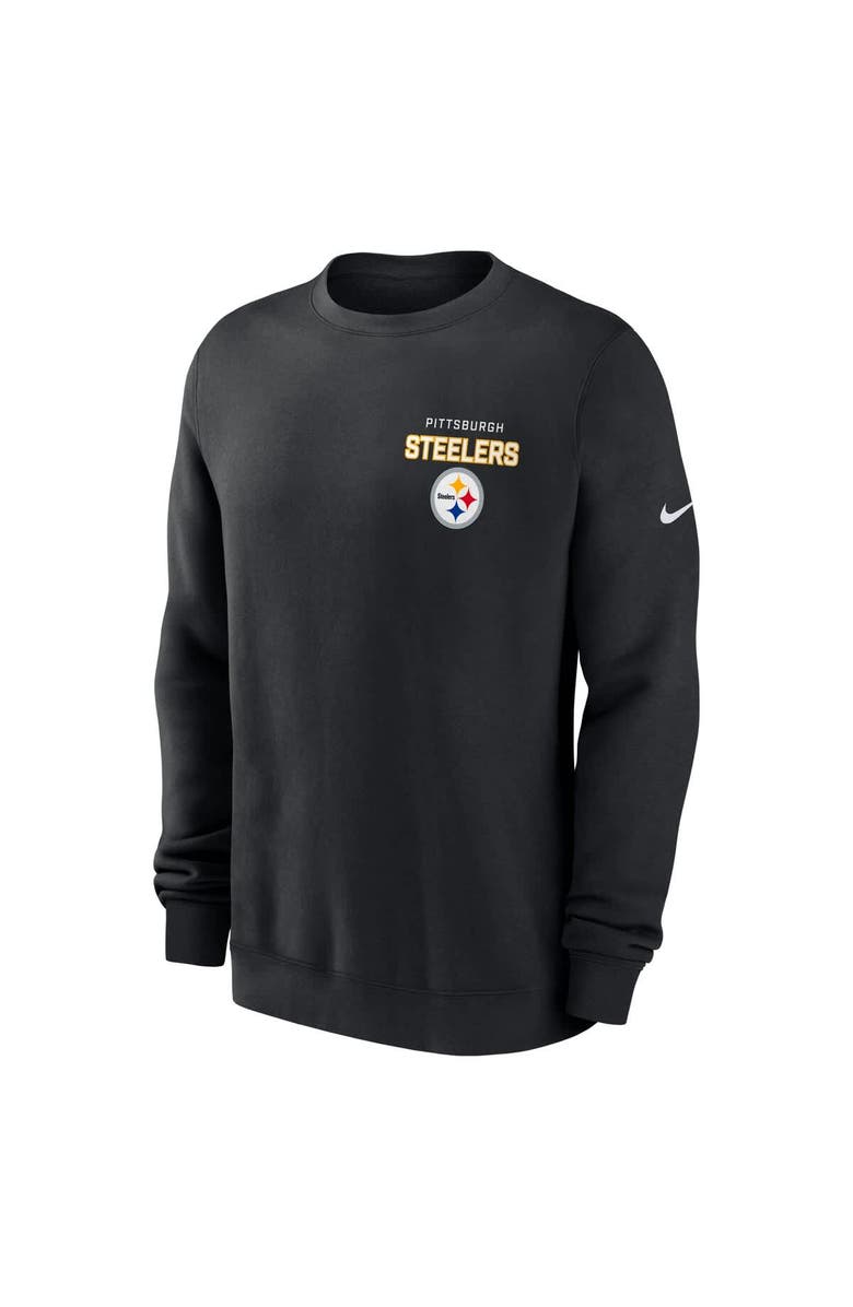 Nike Men
s Nike Black Pittsburgh Steelers Primetime Club Fleece Pullover Sweatshirt, Alternate, color, Black