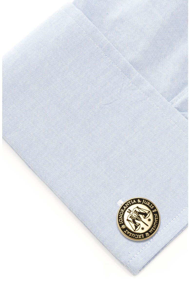 Harry Potter Ministry of Magic Cuff Links, Alternate, color, GOLD