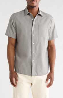 Union Jupiter Yarn Dyed Seersucker Short Sleeve Button-Up Shirt