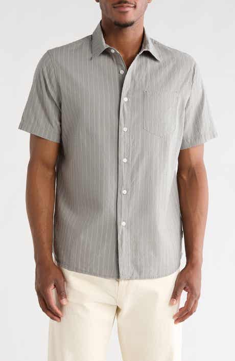 Union Jupiter Yarn Dyed Seersucker Short Sleeve Button-Up Shirt