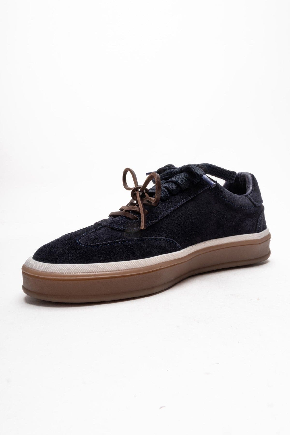 Melle Leather Sneaker, Alternate, color, Navy Suede