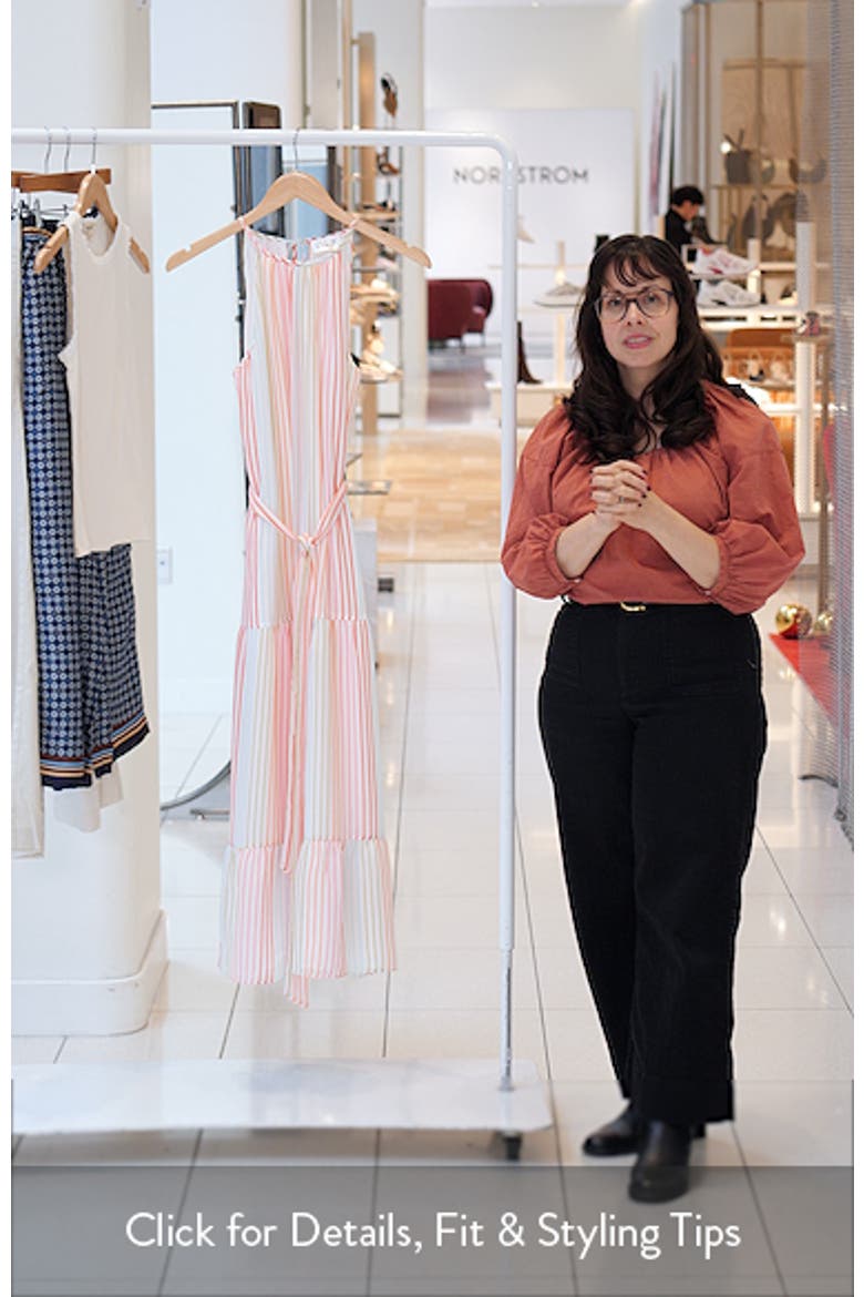 Stripe Sleeveless Midi Dress video