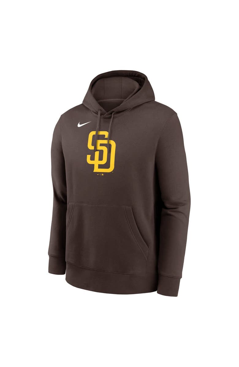Nike Men's Nike Brown San Diego Padres Logo Club Fleece Pullover Hoodie, Alternate, color, Brown