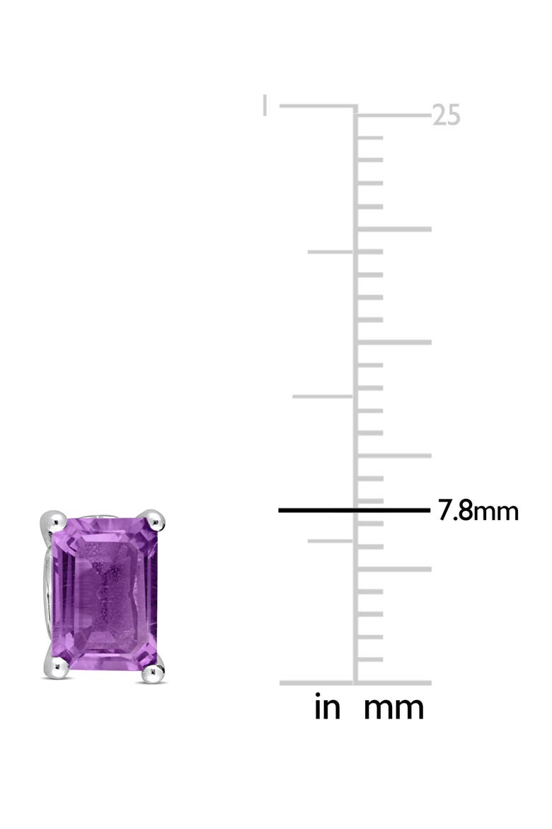 Amethyst Octagon Stud Earrings, Alternate, color, PURPLE