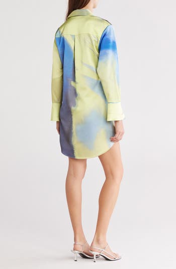 Roma Long Sleeve Draped Minidress