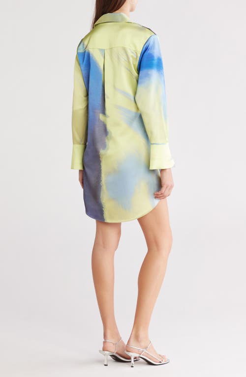 Simkhai Roma Abstract-print Minidress In Marina Blue Print