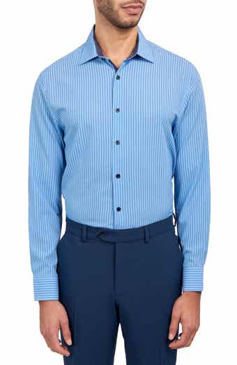 Zig Zag Print Stretch Performance Dress Shirt