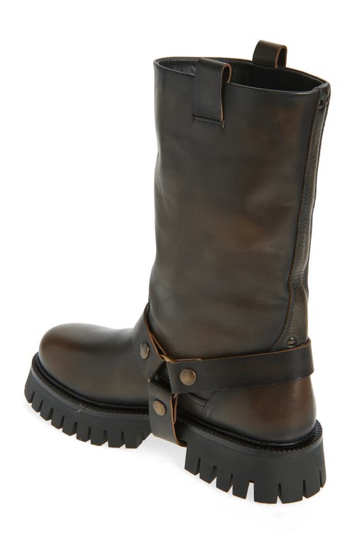 Golden Goose Kurt Chunky Low Heels Ankle Boots In Brown Leather In Brown