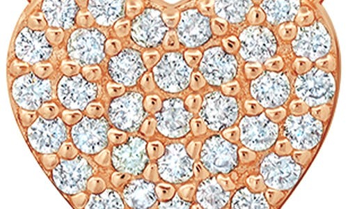 Crislu Pavé Cubic Zirconia Heart Pendant Necklace In Gold