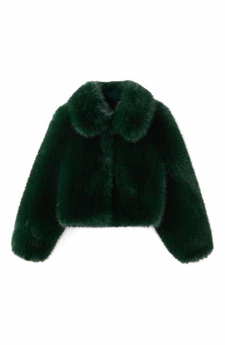MANGO Bola Faux Fur Jacket
