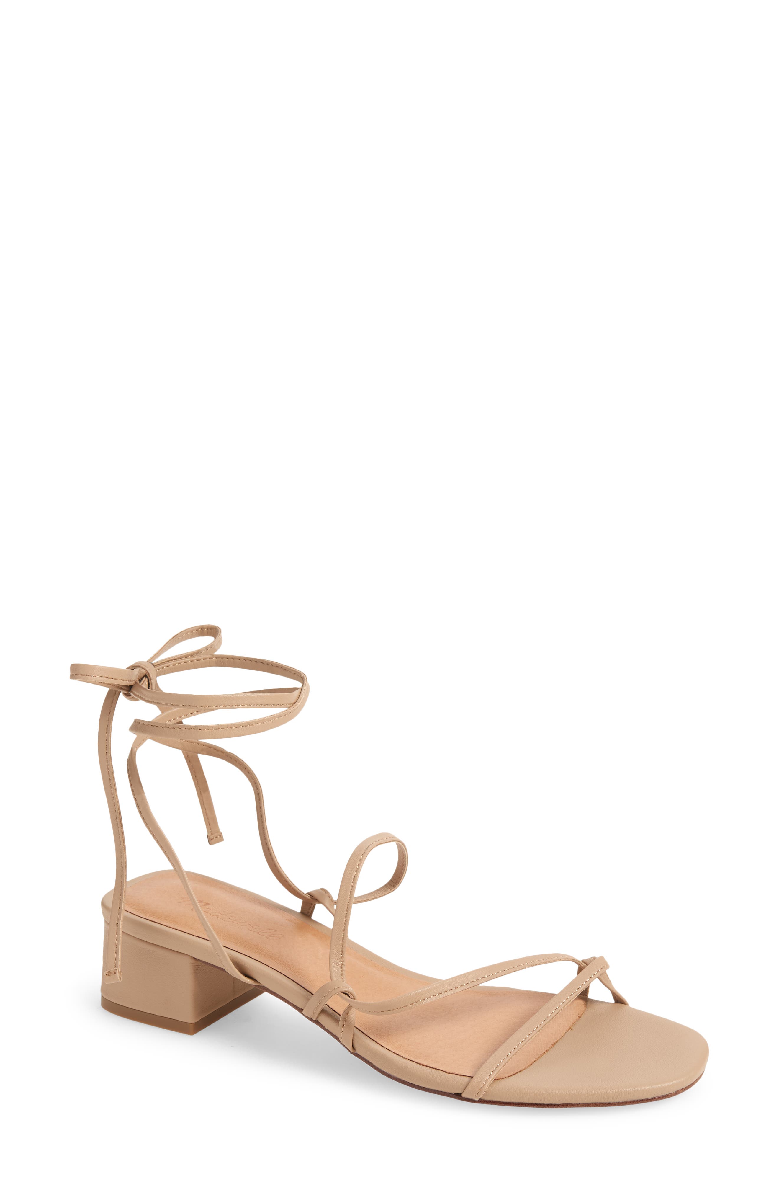 Madewell The Brigitte Lace-Up Sandal, Main, color, 