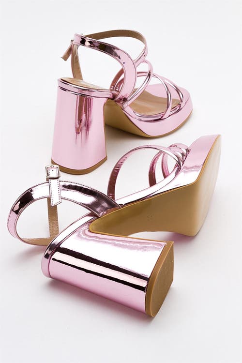 Prologue Shoes Heas Platform Sandal In Pink