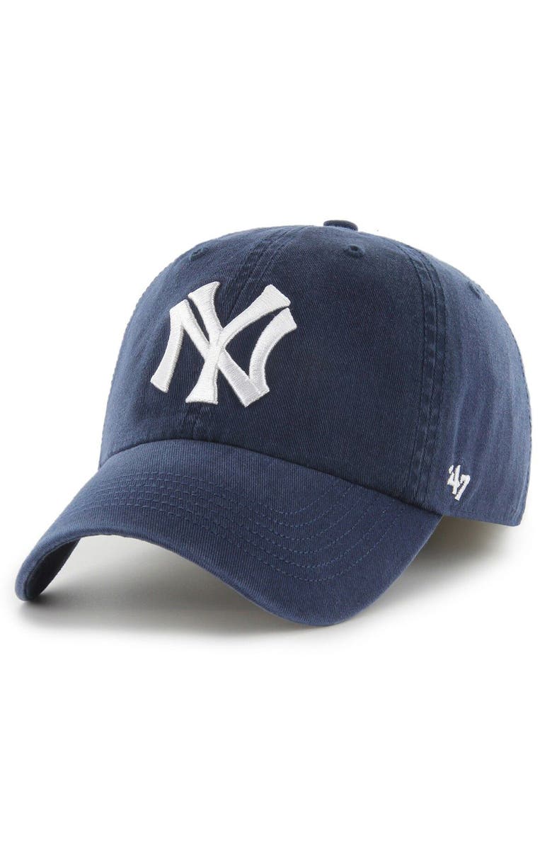 '47 Men's '47 Navy New York Yankees Cooperstown Collection Franchise Fitted Hat, Main, color, Navy