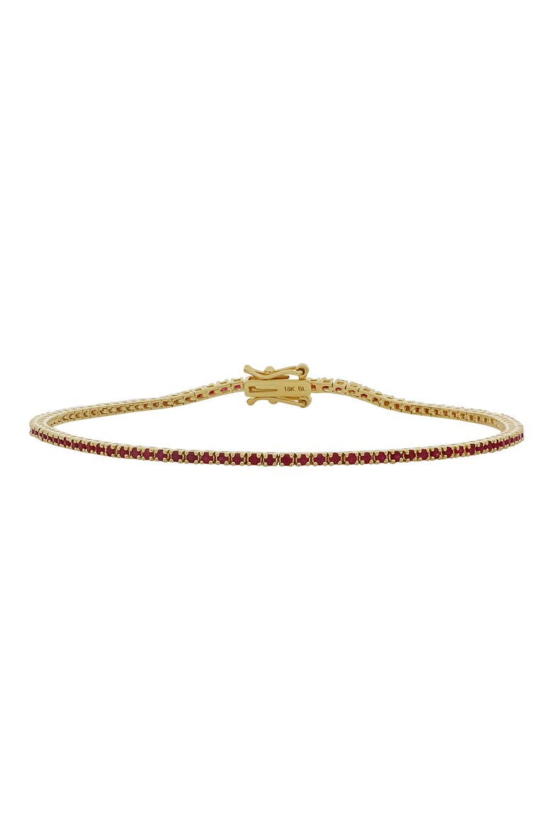 El Mar 18k Gold Ruby Tennis Bracelet, Main, color, 18KY