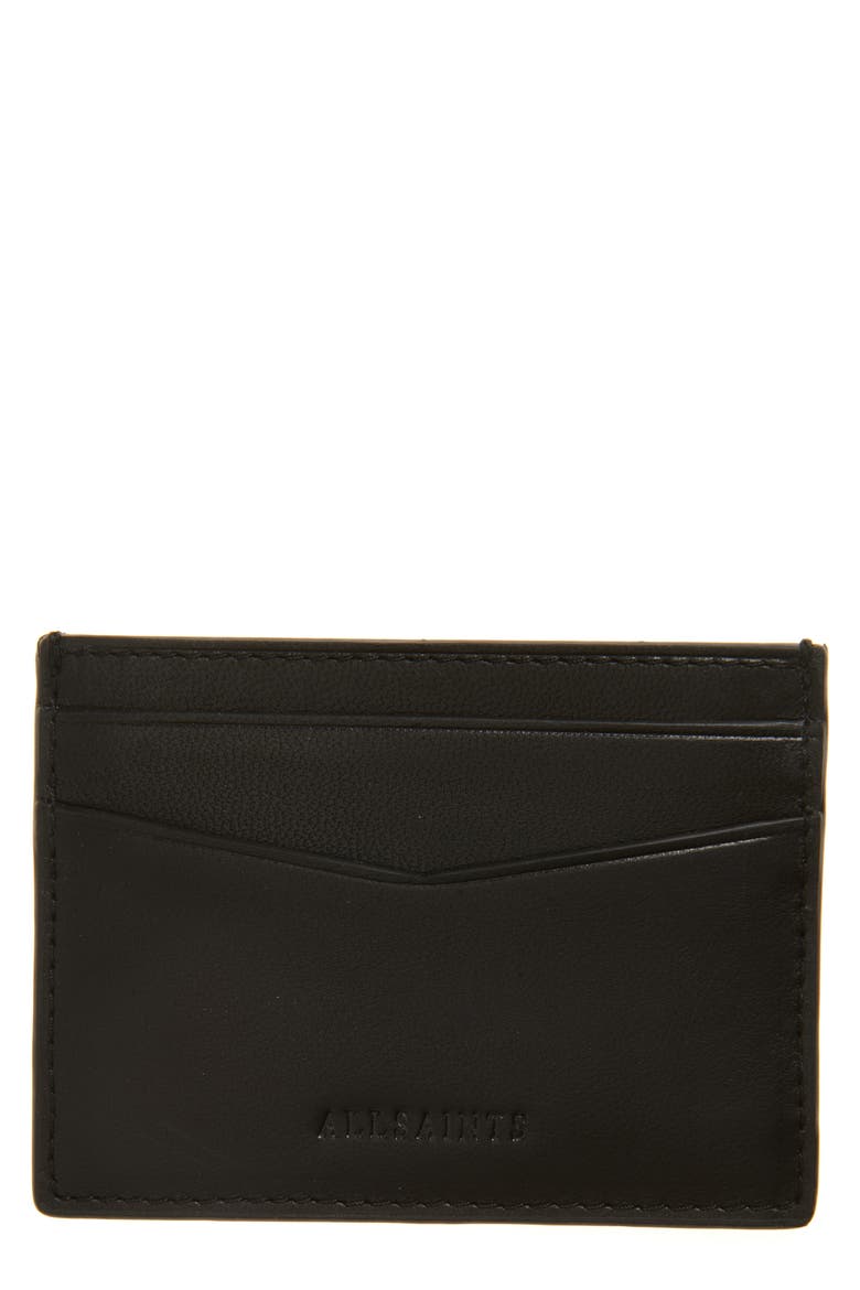 Delph Leather Card Case, Main, color, BLACK