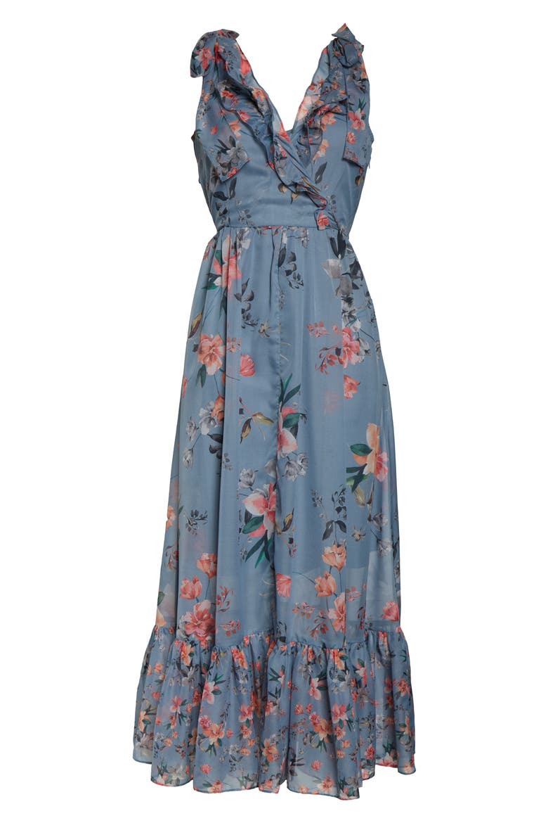 Cecile Floral Print Maxi Dress, Alternate, color, SUMMER SURF MULTI