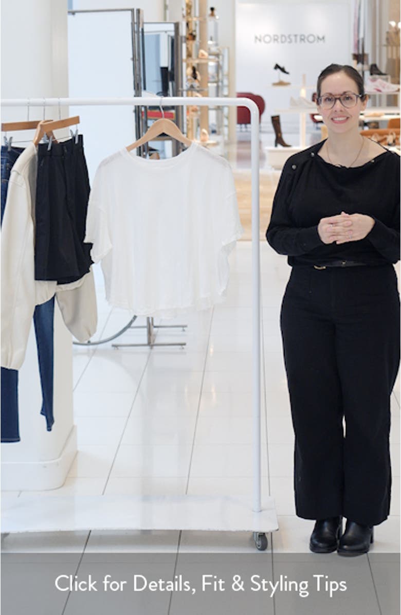 Elsie Linen & Cotton Slub Jersey Swing T-Shirt, sales video thumbnail